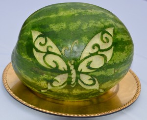 butterfly watermelon carving